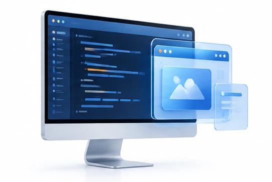Pantalla con una experiencia web moderna